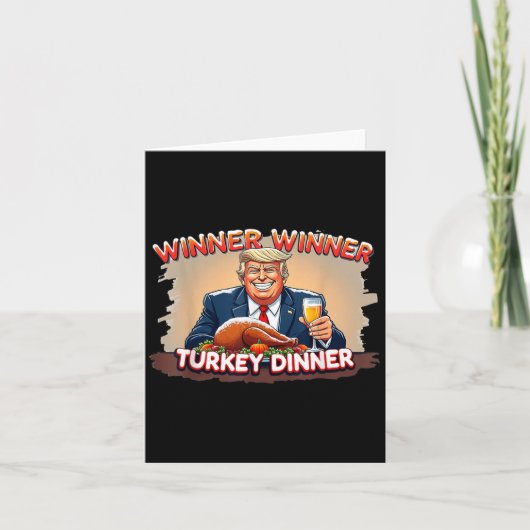 Funny Trump Gewinner Türkei Abendessen Thanksgivi Karte (Vorderseite)