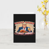 Funny Trump Gewinner Türkei Abendessen Thanksgivi Karte (Gelbe Blume)