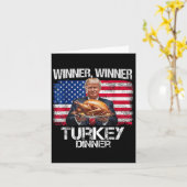 Funny Trump Gewinner Türkei Abendessen Thanksgivi Karte (Gelbe Blume)