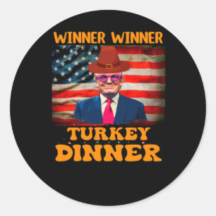 Funny Trump Gewinner Türkei Abendessen Thanksgivi Runder Aufkleber