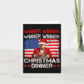 Funny Trump Gewinner Weihnachts-Abendessen Karte (Vorderseite)