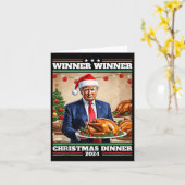 Funny Trump Gewinner Weihnachts-Abendessen Tank to Karte (Gelbe Blume)