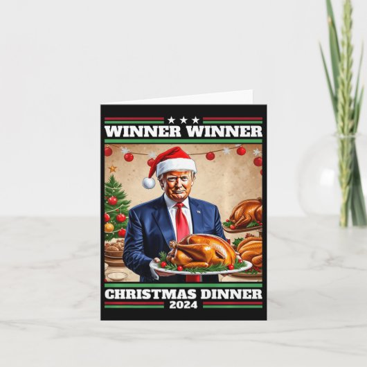 Funny Trump Gewinner Weihnachtsessen Karte (Vorderseite)