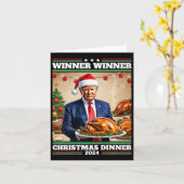 Funny Trump Gewinner Weihnachtsessen Karte (Gelbe Blume)