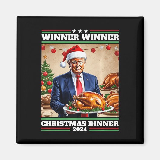 Funny Trump Gewinner Weihnachtsessen Magnet (Vorne)