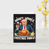 Funny Trump Gewinner Weihnachtsessen Weihnachten W Karte (Gelbe Blume)