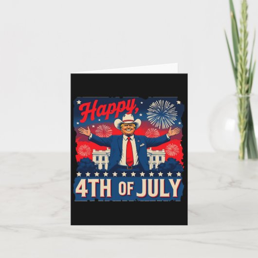 Funny Trump glücklich 4. Juli Karte (Vorderseite)