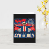 Funny Trump glücklich 4. Juli Karte (Gelbe Blume)