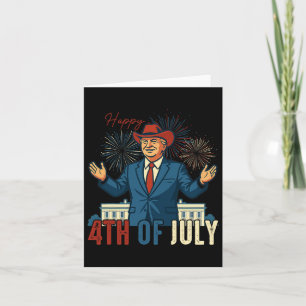 Funny Trump glücklich 4. Juli Retro Independence D Karte