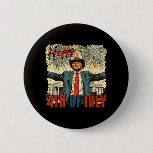 Funny Trump glücklich 4. Juli Unabhängigkeitstag Button