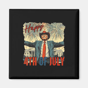 Funny Trump glücklich 4. Juli Unabhängigkeitstag Magnet