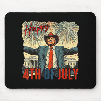 Funny Trump glücklich 4. Juli Unabhängigkeitstag Mousepad