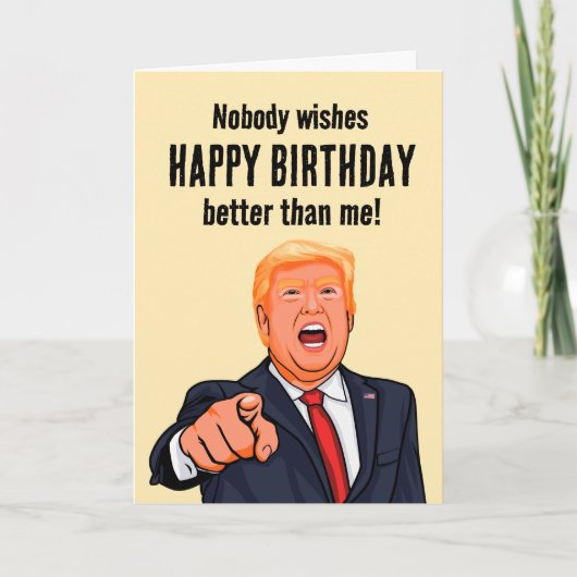 Funny Trump glücklich Geburtstag Karte (Vorderseite)