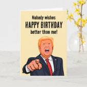 Funny Trump glücklich Geburtstag Karte (Gelbe Blume)