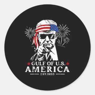 Funny Trump Golf of US America 2025 glücklicher 4. Runder Aufkleber