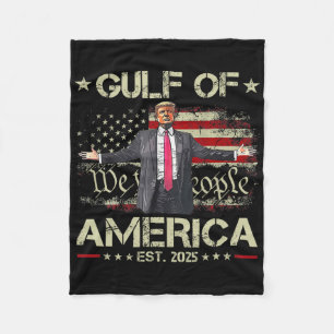 Funny Trump Golf of US America Est 2025 US Amerika Fleecedecke