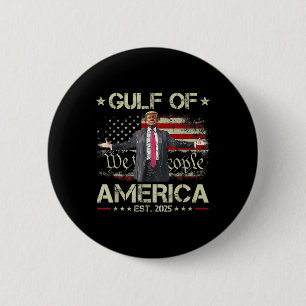 Funny Trump Golf of US America Est 2025 USA Button