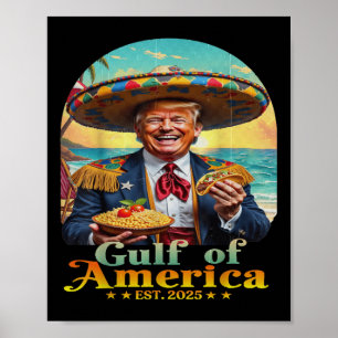 Funny Trump Golf of US America Retro Est 2025 Golf Poster
