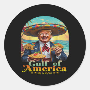 Funny Trump Golf of US America Retro Est 2025 Golf Runder Aufkleber