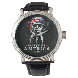 Funny Trump Golf of USA Amerika 2025 4. Juli Armbanduhr