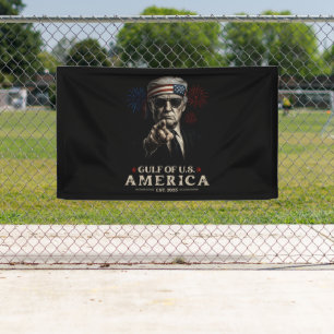 Funny Trump Golf of USA Amerika 2025 4. Juli Banner