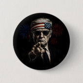 Funny Trump Golf of USA Amerika 2025 4. Juli Button (Vorderseite)