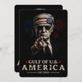 Funny Trump Golf of USA Amerika 2025 4. Juli Einladung (Vorne/Hinten)