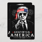 Funny Trump Golf of USA Amerika 2025 4. Juli Einladung (Vorne/Hinten)