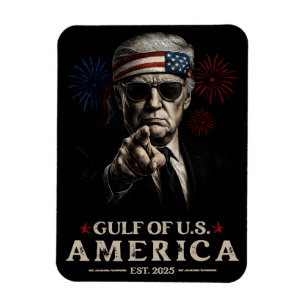 Funny Trump Golf of USA Amerika 2025 4. Juli Magnet