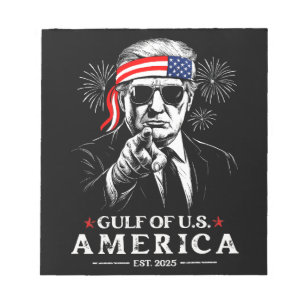 Funny Trump Golf of USA Amerika 2025 4. Juli Notizblock