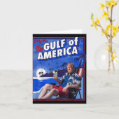 Funny Trump Golf von USA Karte (Gelbe Blume)