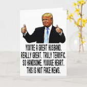 Funny Trump Grußkarte für Ehemann Karte (Gelbe Blume)
