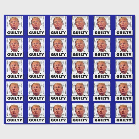 Funny Trump Guilty Geschenkpapier (Flach)