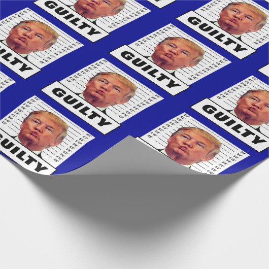 Funny Trump Guilty Geschenkpapier (Ecke)