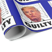 Funny Trump Guilty Geschenkpapier (Rolleneckpunkt)