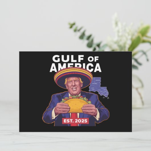 Funny Trump Gulf of US America 2025 Trump Einladung (Stehend Vorderseite)