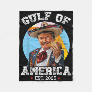 Funny Trump Gulf of US America 2025 Trump Fleecedecke