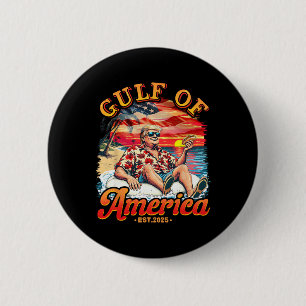 Funny Trump Gulf of US America 2025 Trump Merchand Button