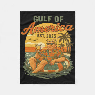 Funny Trump Gulf of US America 2025 Trump Merchand Fleecedecke