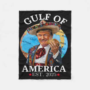 Funny Trump Gulf of US America 2025 Trump Merchand Fleecedecke