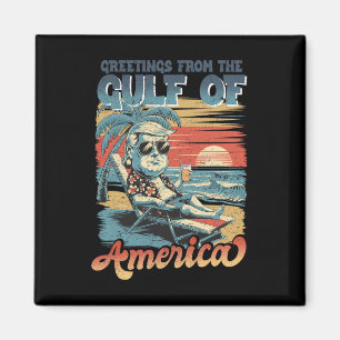 Funny Trump Gulf of US America 2025 Trump Merchand Magnet