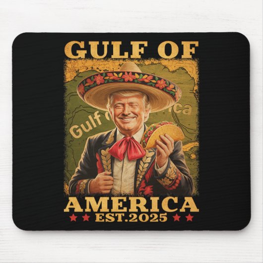 Funny Trump Gulf of US America 2025 Trump Merchand Mousepad (Vorne)