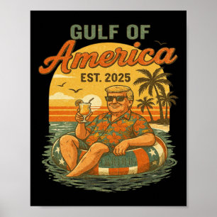Funny Trump Gulf of US America 2025 Trump Merchand Poster