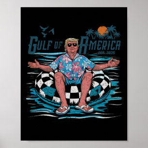 Funny Trump Gulf of US America 2025 Trump Merchand Poster