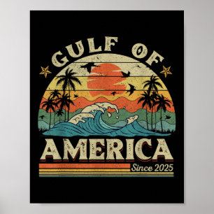 Funny Trump Gulf of US America 2025 Trump Merchand Poster