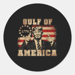 Funny Trump Gulf of US America 2025 Trump Merchand Runder Aufkleber
