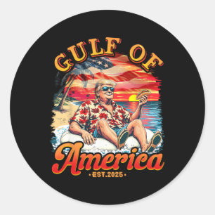 Funny Trump Gulf of US America 2025 Trump Merchand Runder Aufkleber