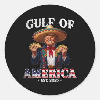 Funny Trump Gulf of US America 2025 Trump Merchand Runder Aufkleber