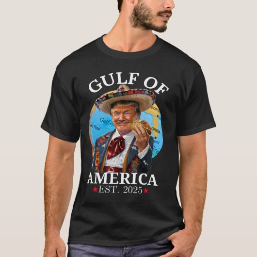 Funny Trump Gulf of US America 2025 Trump Merchand T-Shirt (Vorderseite)