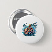 Funny Trump Gulf of US America Est 2025 Button (Vorne & Hinten)